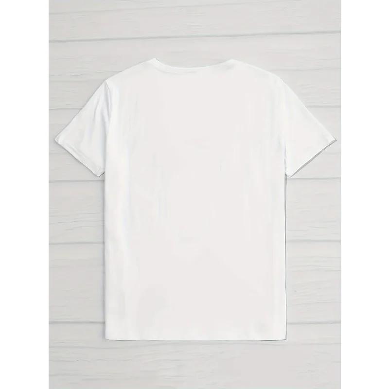 Wine Glass Pattern Printed T-Shirt, Spring/Summer Casual Round Neck Cartoon Short Sleeved Top, Women'S Spray Painted Clothing