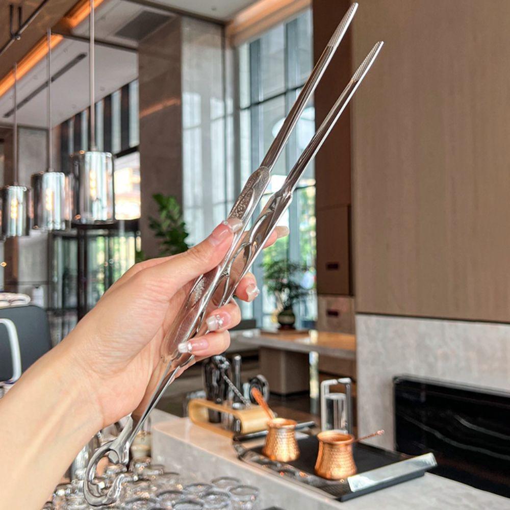 Кулинарный пинцет в форме журавля, кухонные щипцы для еды, нержавеющая сталь 304, нескользящие наконечники, щипцы для барбекю, удлиненные щипцы для мяса, ресторанные