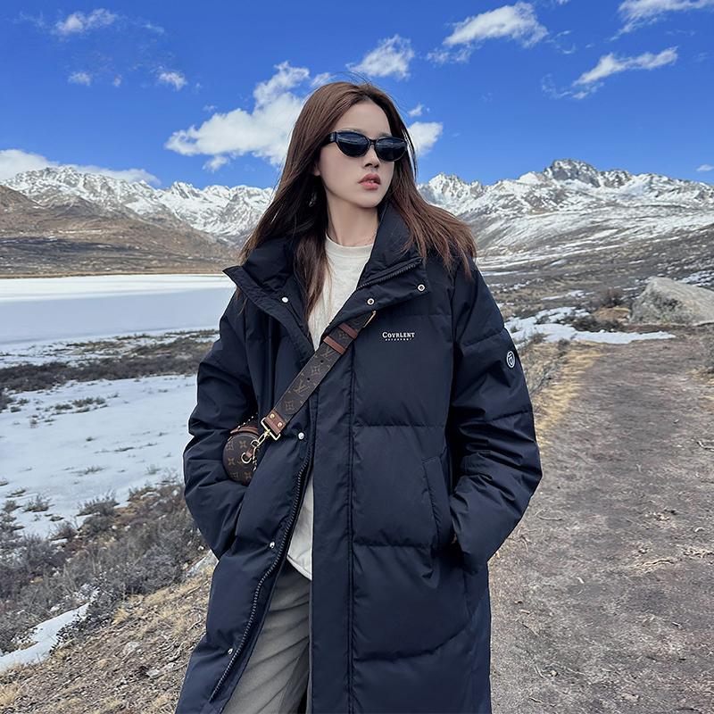 Зимняя повседневная куртка-хлеб, супер длинная куртка-парка, женская верхняя одежда большого размера, теплое толстое однотонное пуховое пальто, хлопковая куртка, женская средней длины, свободный крой