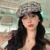 Vintage Newsboy Cap Y2k Plaid Painter Cap Retro Women's Beret  Streetwear
