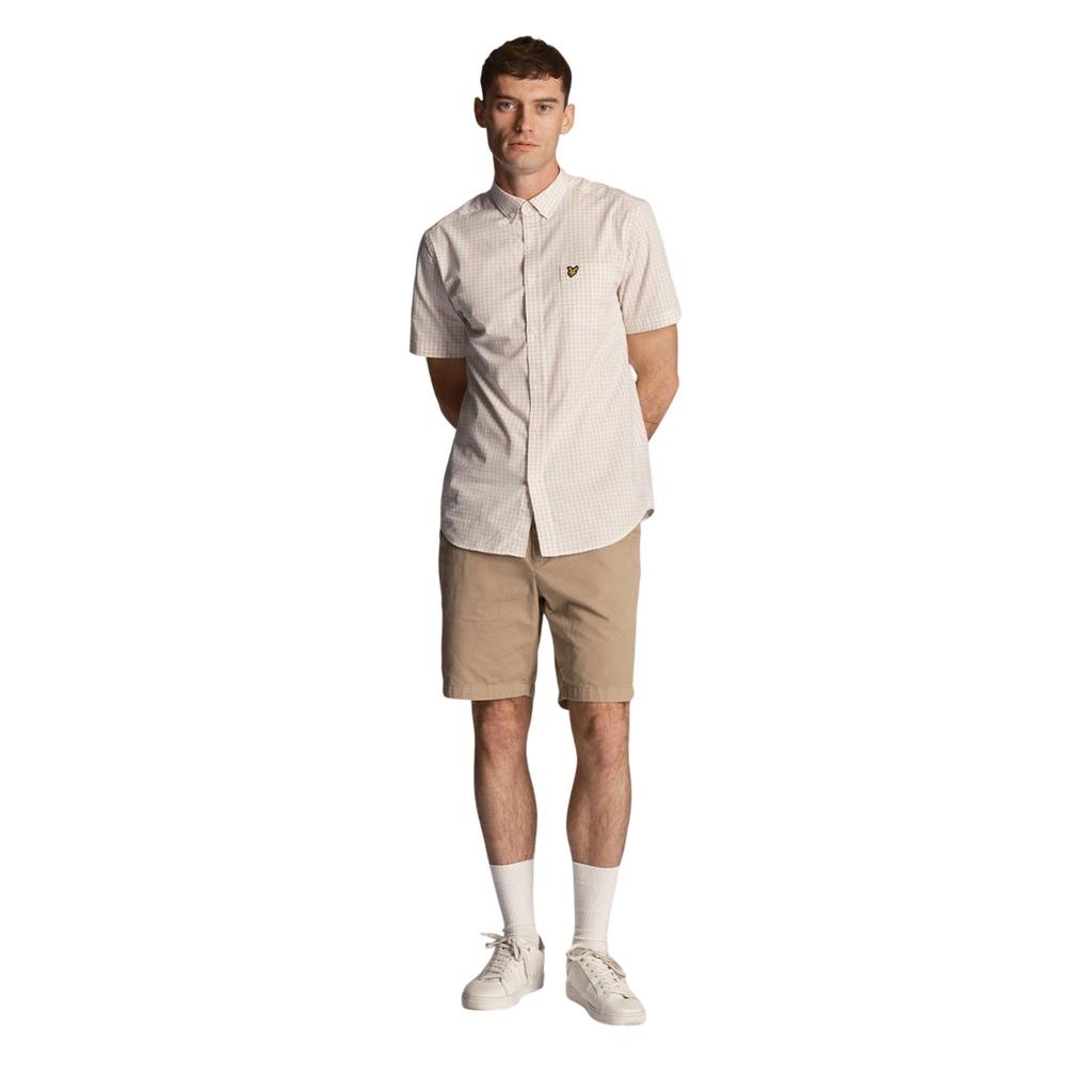 Lyle & Scott Mens Gingham Slim Short-Sleeved Shirt