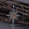 Скандинавское ожерелье с компасом викингов Vegvisir, мужское дорожное знак, амулет, кулон, скандинавский байкер, нержавеющая сталь, мужские ювелирные изделия, подарок