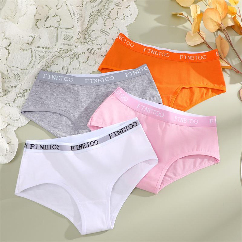 FINETOO Трусики из хлопка с высокой талией, эластичное нижнее белье с утягивающим эффектом и комфортным нижним бельем