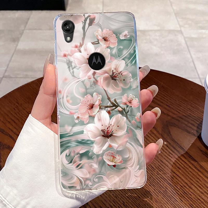 Casing For Motorola Moto E6 Case Aesthetic Cute Cat Astronaut Transparent Soft Silicone TPU Back Cover For MotoE6 e 6 Phone Case