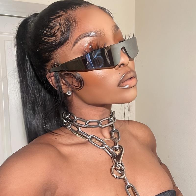 Модные панк-спортивные очки в технологичном и дерзком стиле с безрамным дизайном, популярные в Европе и Америке.