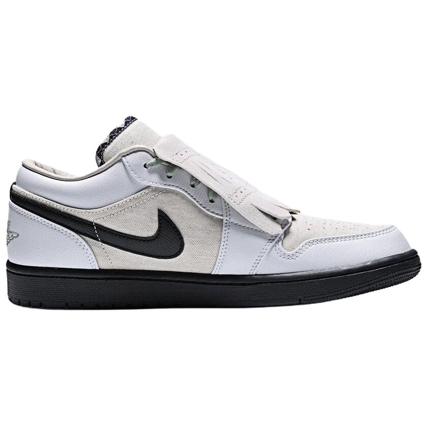 Кроссовки мужские Air Jordan 1 Low SE Light Orewood Brown Белый Черный Steam IW2020110