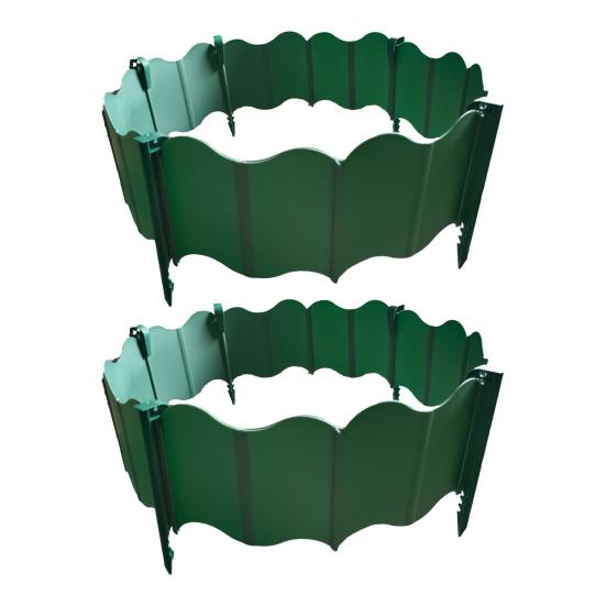 Садовая бордюрная лента Без копки Ландшафтный бордюр Соединяющиеся пластиковые бордюрные панели с колышками для газона, клумбы, забора