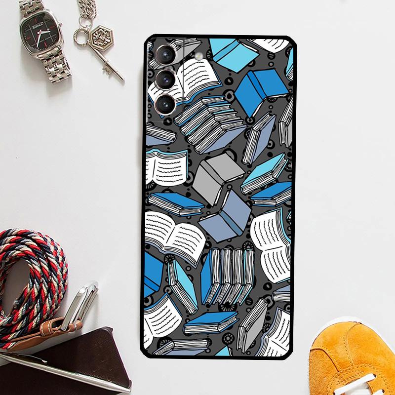 Иллюстрация 'Читать книги' Чехол для Samsung Galaxy S25 Ultra S20 S21 S22 S23 Plus S24 Ultra S9 S10 S25 FE Чехол Coque