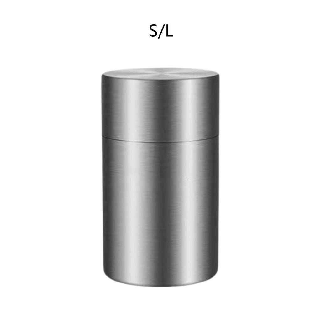 Tea Tins Canister Stainless Steel Airtight Lid Coffee Jar Loose Tea Storage