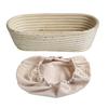 Bread Proofing Basket with Liner Oval Round Banneton Dough Proofing Bowls Handmade Sourdough Bread Rattan Fermentation Basket Baking Supplies