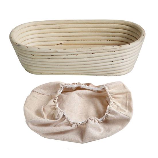 Корзина для расстойки хлеба с подкладкой Овальная Круглая Баннетон Чаши для расстойки теста Ручной работы Хлеб на закваске Ротанг Корзина для ферментации Принадлежности для выпечки