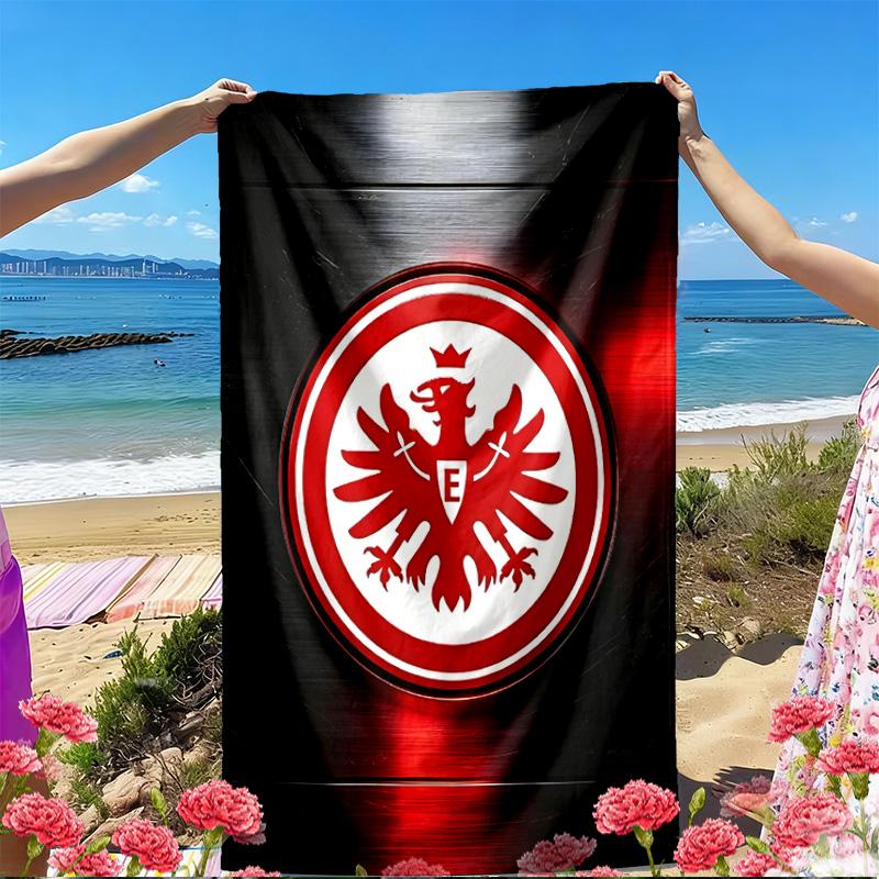Eintracht Frankfurt Print Beach Towel, Versatile Lightweight Absorbent Beach Towel for Pool Surf Yoga Bathroom, Perfect Birthday Holiday Gift