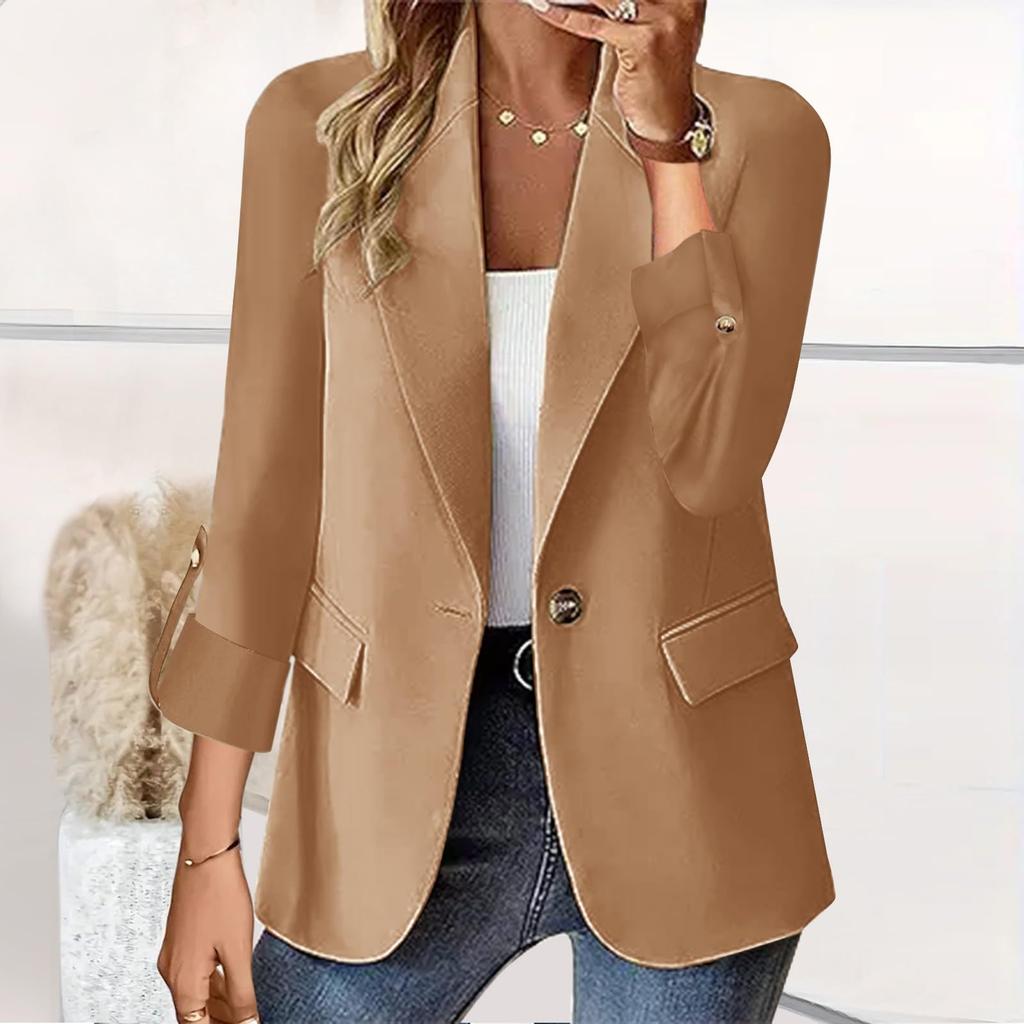 Женский модный кардиган с длинным рукавом, однотонный, маленькая куртка