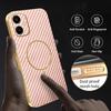 For Samsung Galaxy A06 4G Phone Case Carbon Fiber Textured Electroplated TPU Back Cover