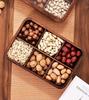 Новый поднос из грецкого ореха: Прямоугольная коробка для закусок с ручкой для сухофруктов и орехов