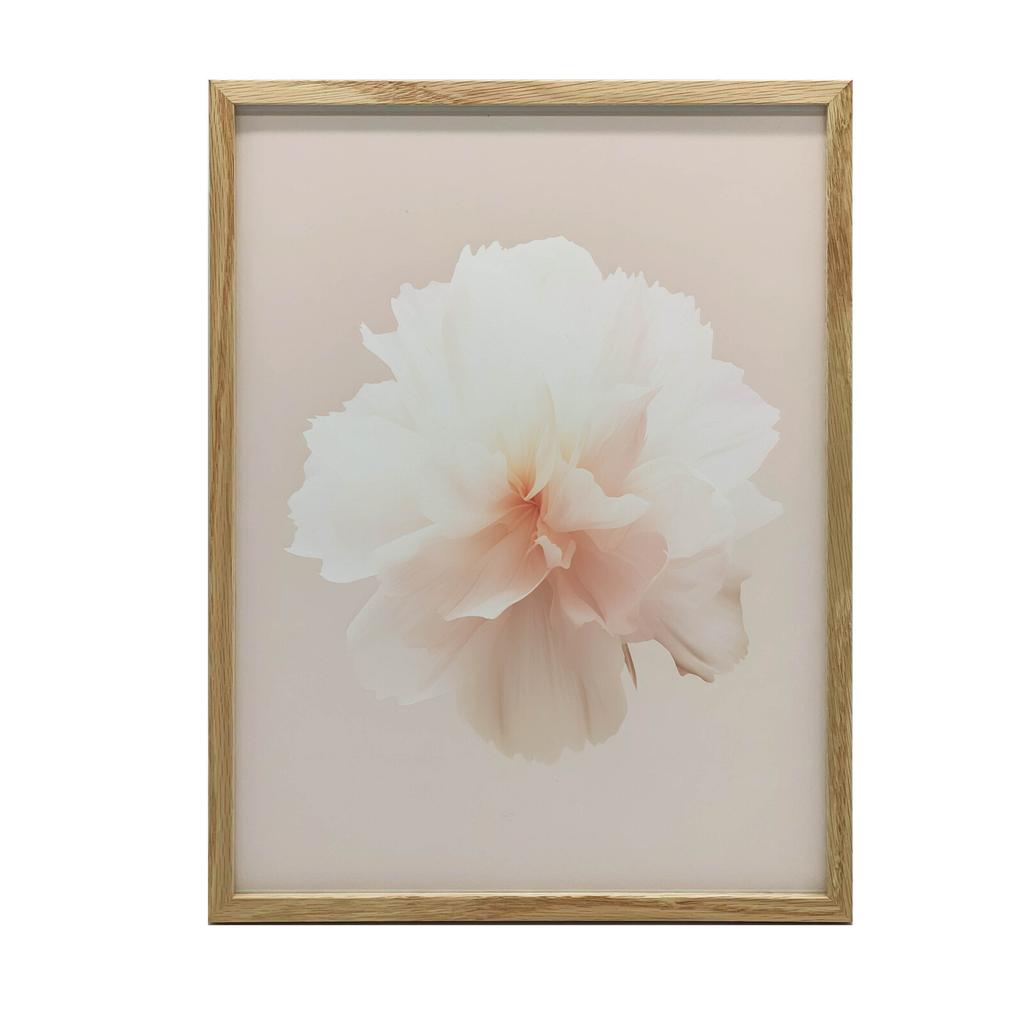 Pastelowy Kwiat W Detalu Pastelowy Kwiat W Detalu, 70X100 Cm, Rama Drewniana Jasny Dąb, Papier Matowy 230 Gsm