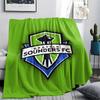 1Pc The Seattle Sounders FC Print Flannel Blanket High Quality Warm Comfortable Cover for All Seasons Perfect for Gifts Home Decor