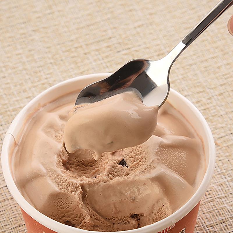 Нержавеющая сталь, круглая ложка с большой головкой, чистая, красная, золотистая, для ужина, с длинной ручкой, десертные ложки для перемешивания, кухонные аксессуары, гаджеты