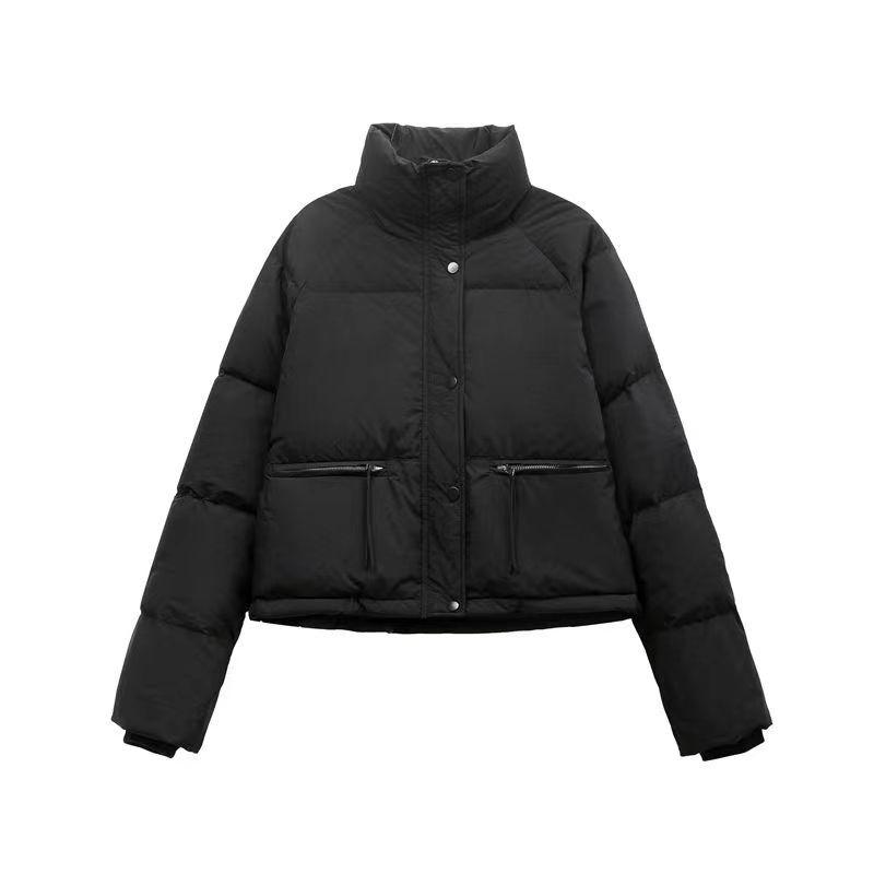 Stand Collar Women's Down Jacket Winter Korean Style White Duck Down Lightweight Bread Coat