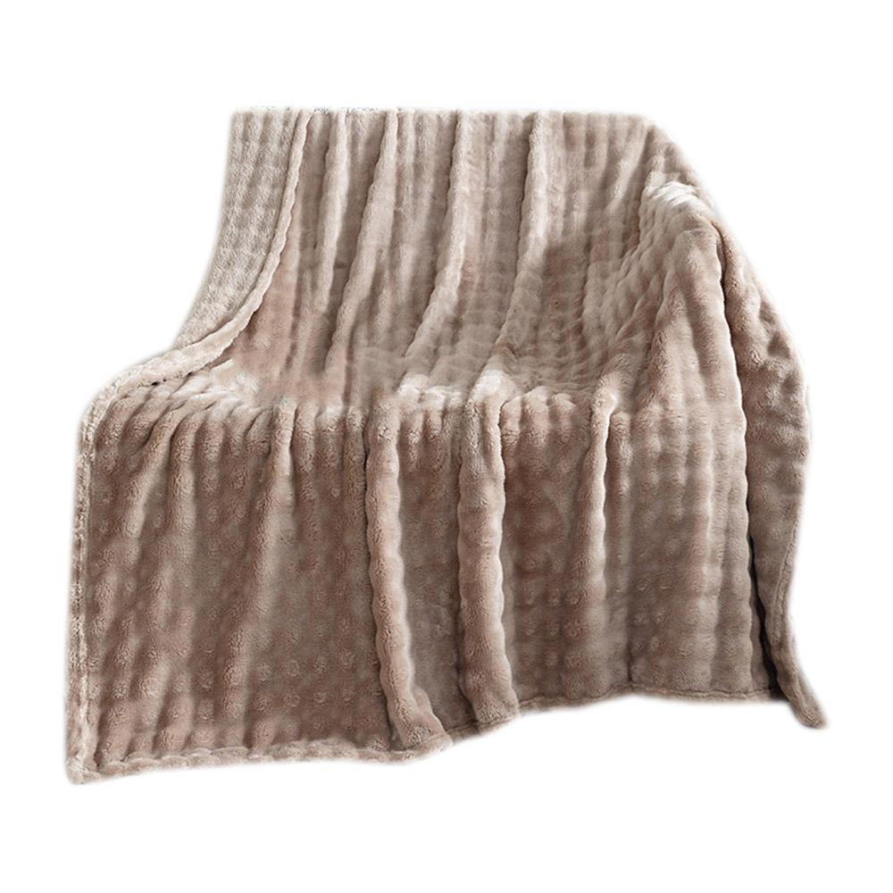 70x100cm Monolayer Flannel Blanket Simple Thickened Sofa Throw New Bed Cover
