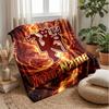 Manchester United Custom Name Text Flannel Blanket Soccer Logo Personalized Fleece Throw Blanket Special Gift For Sofa Bedroom Home