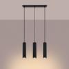 Carbon pendant lamp 3L black