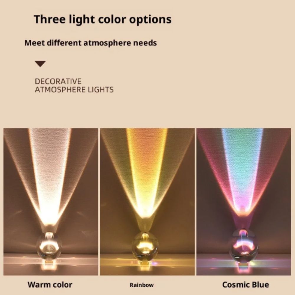 Rainbow Atmosphere Crystal Desk Lamp High-End Design Night Lamp Led Crystal Lamp Bedroom Decor