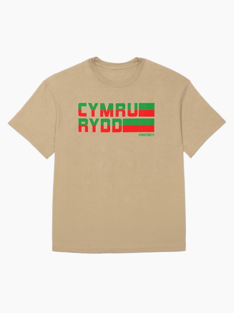YES Cymru Rydd, Free Wales, IndyWales, Annibyniaeth Oversized T-Shirt