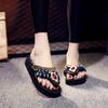Women's Fashionable Thick-Soled High Heel Wedge Flip Flops - 2019 Korean Style Beach Shoes