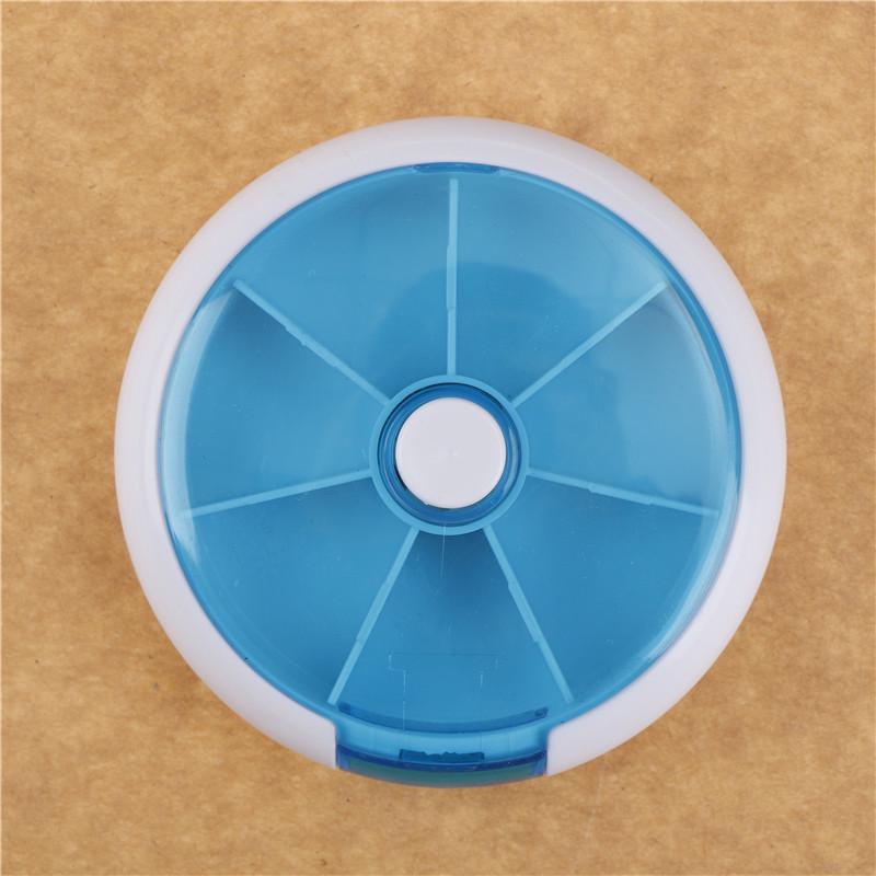 Weekly Rotating Pillbox Travel Pill Case Pill Organizer Medicine Box Drugs Pill Container
