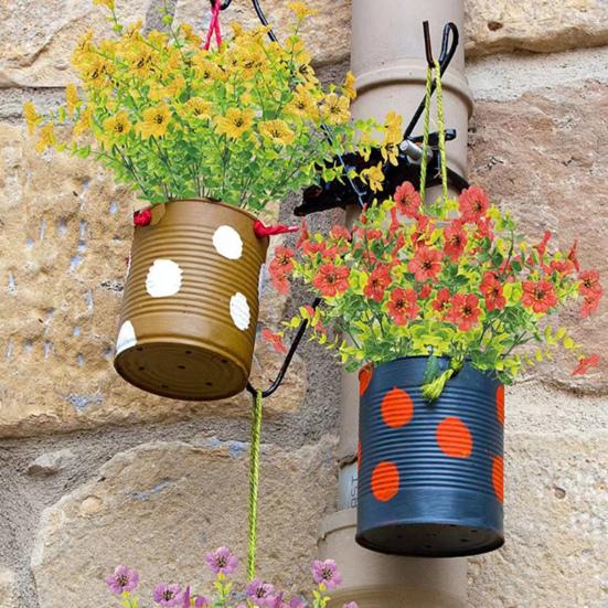 Искусственный фиолетовый цветок Реалистичная поддельная цветочная ветка Дом Офис Свадебная вечеринка Настольное украшение В помещении На улице Искусственные цветущие растения Декор