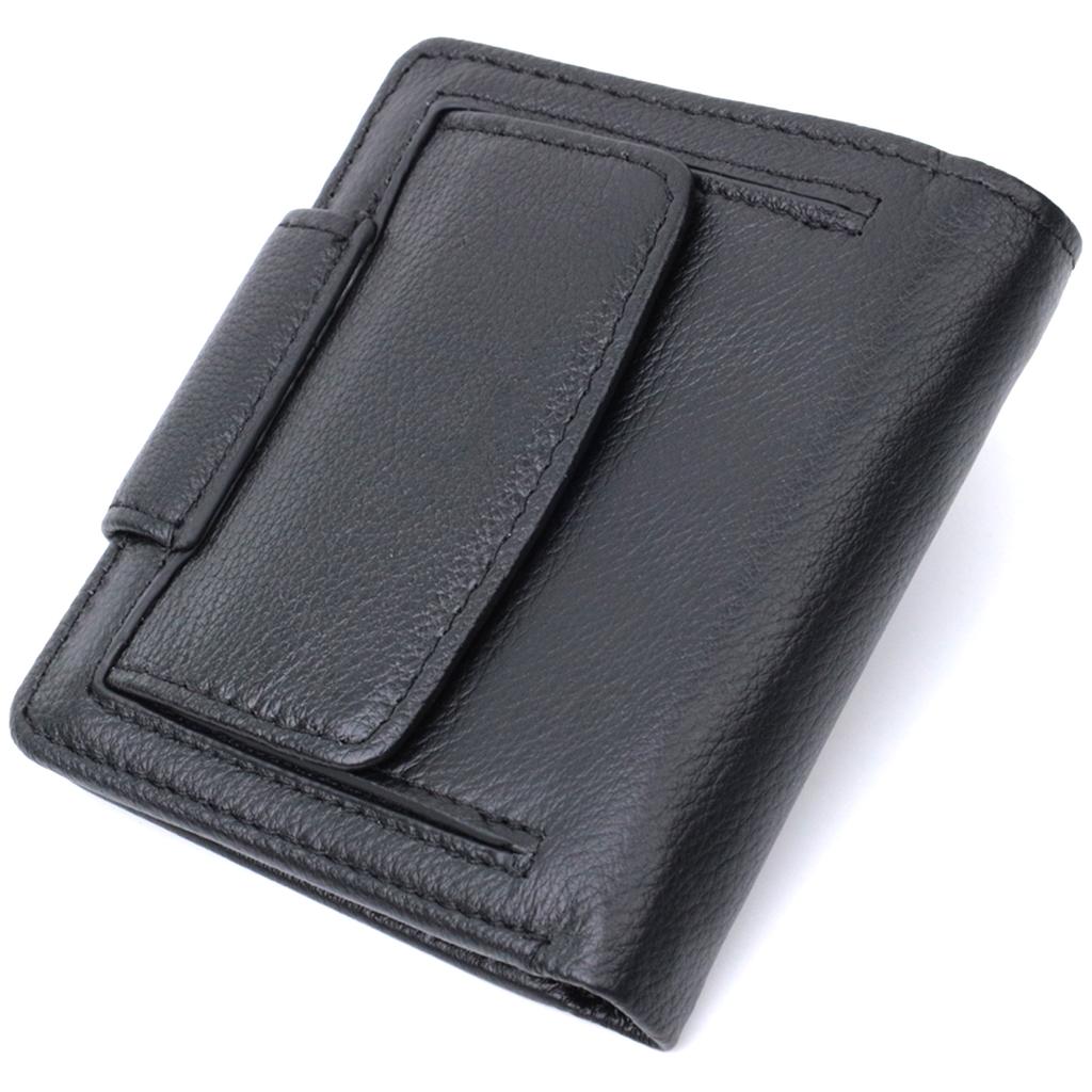 Vertical Wallet for Women Made of Genuine Leather ST Leather 22701 Black