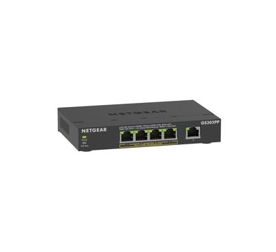 GS305PP совместимый гигабитный неуправляемый коммутатор PoE+ 5 портов