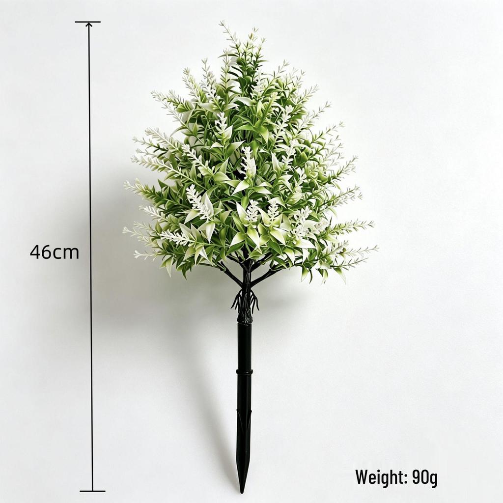 Simulated Persian Leaf & Morning Glory with Eucalyptus Ground Stake for Home Garden Decoration