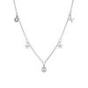Collier - Argent - Étoile - 925 - Rhodié - Zircone Taille Brillantante