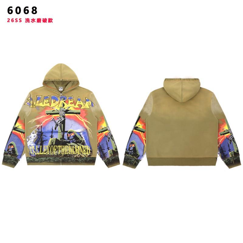 Мужская винтажная хлопковая толстовка с капюшоном Streetwear с графическим принтом Пуловер Свитшот Осень 2025