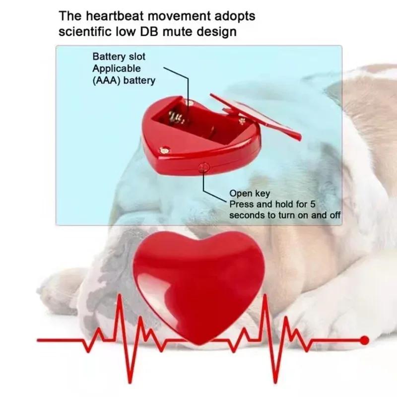 Smart fleece Pet Love Snuggle Dog Heartbeat Stuffed Toy Comfortable Dogs Toy For Anxiety Relief Doggy Behavioral Training Aid