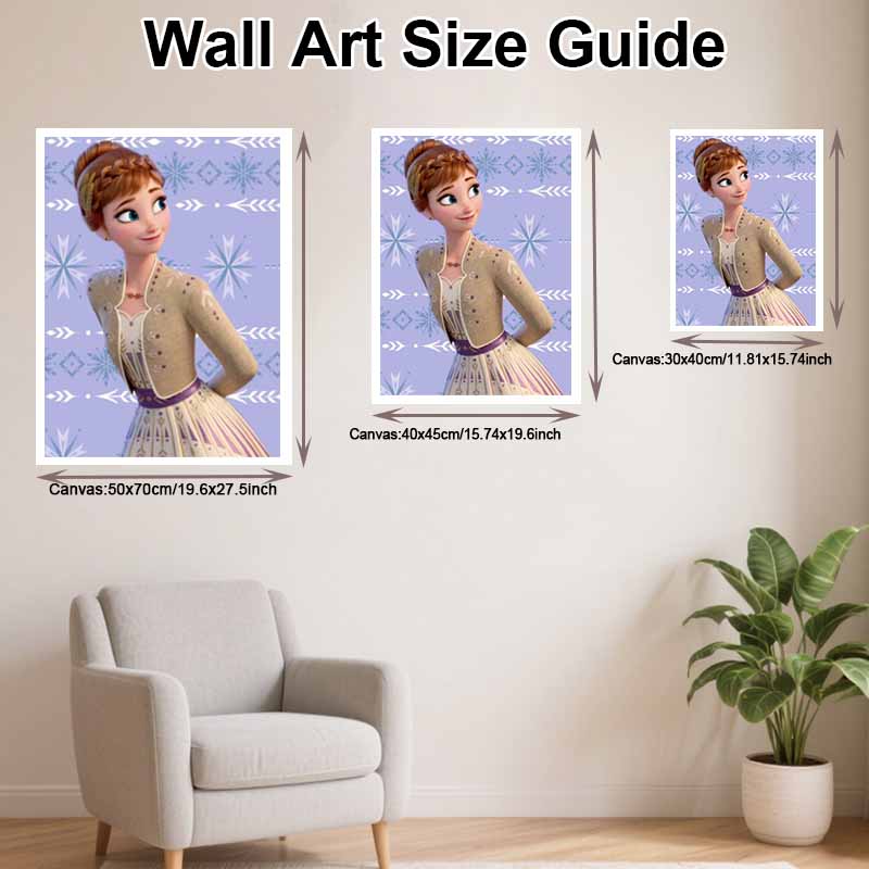 Disney Diamond Painting Kit Unframed Anna's Iconic Look Classic Style Home Decor Craft, Perfect Gift Idea