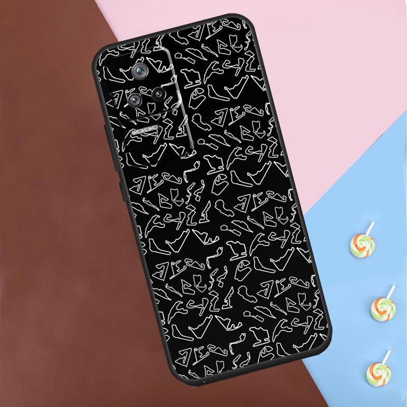 Minimalist F1 Circuit Case For Xiaomi 13 14 13T Pro 11T 12T 12 Lite POCO X6 Pro X3 X4 X5 M6 Pro M5s F3 F5 Cover
