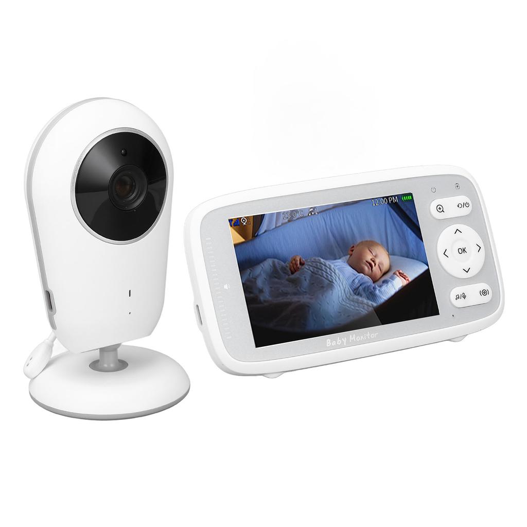 Infant Camera with 4 Inch LCD Screen 1MP Wireless Two Way Talk Lullaby Night Vision Temperature Surv