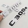 New 3D ABS Chrome Black Car Styling  C300e C300de Badge Rear Trunk Emblem Sticker Decals For Mercedes Benz C300e C300de W206