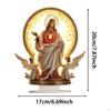 2D Иисус Святой Фигура Украшения Акриловый Настольный Знак Художественное Произведение Коллекционирование Праздничный Плоский Рабочий Стол