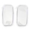 2 Pack Clear Hard Sided Plastic Zipper Case Anti Dust Organizer Bin Makeup Cosmetic Bag Hard Clear
