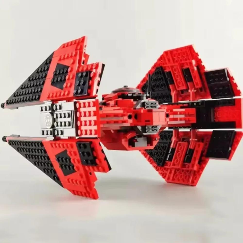 Новый красный космический истребитель MOC, модель, конструктор, выставочный экземпляр, детский подарок на праздник для мальчика