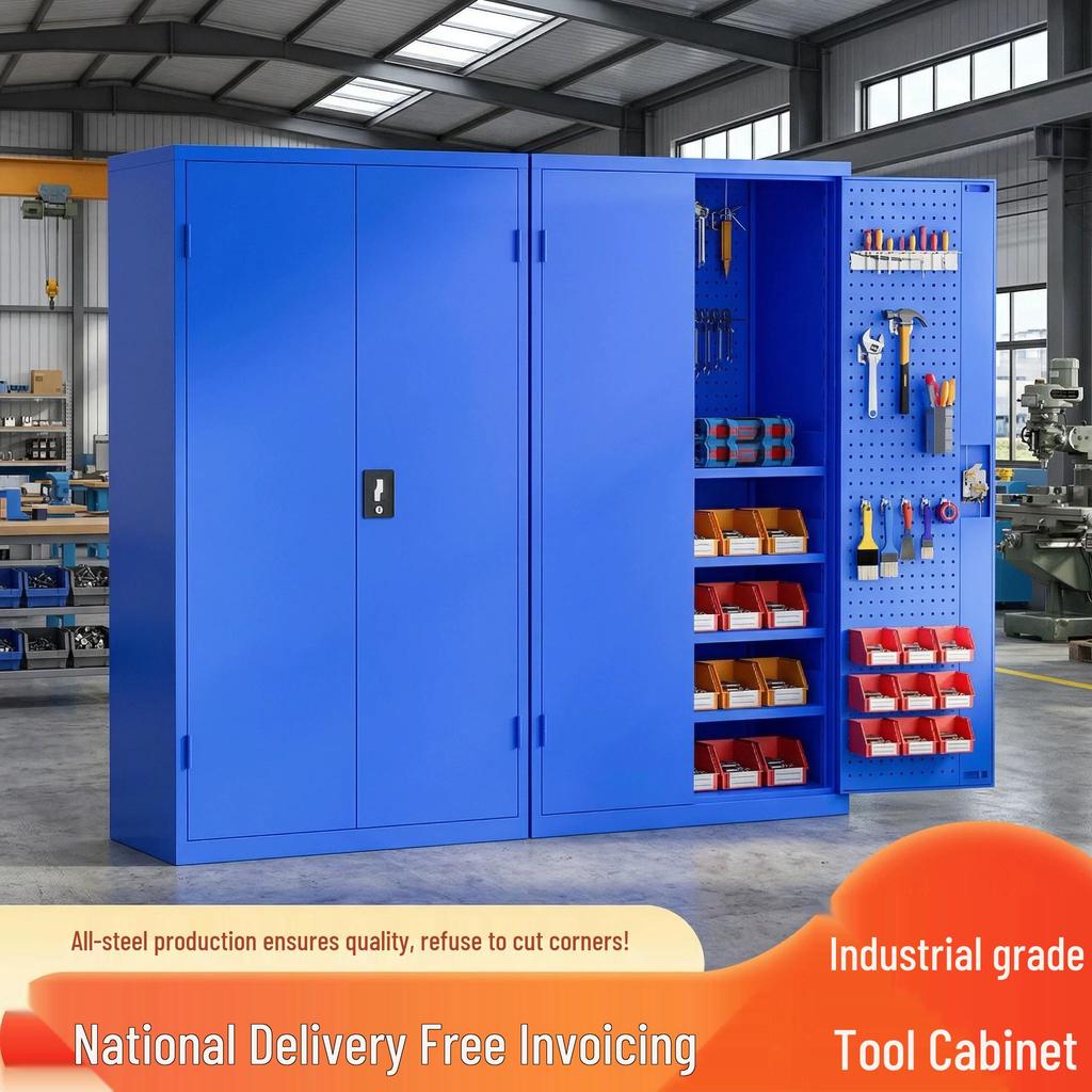 Heavy-Duty Double Door Tool Storage Cabinet for Auto Repair Shop
