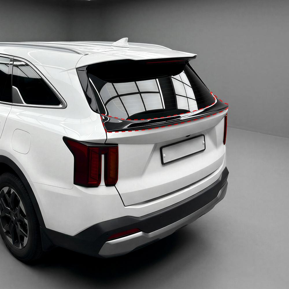 Внешние аксессуары для Kia Sorento MQ4 2021-2026 Тюнинг автомобиля Углеродное волокно Черный Заднее крыло автомобиля Накладка на бампер Аксессуары Хороший продукт