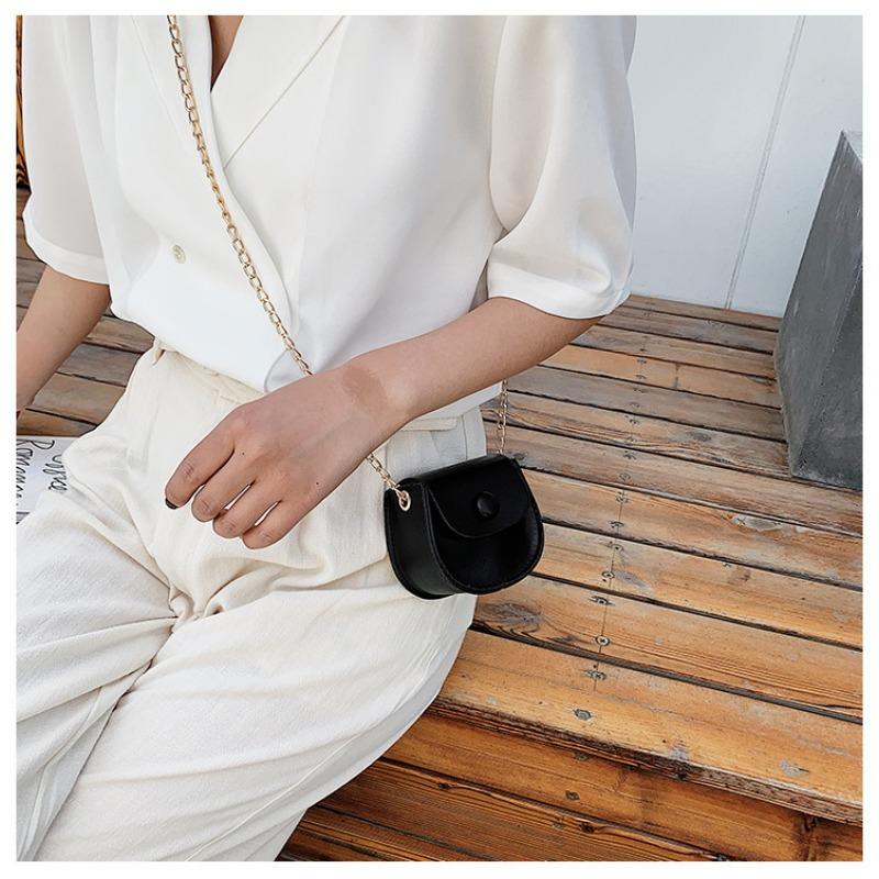 Весна/лето Простая женская мини-сумка-седло Женская корейская версия цепочка маленькая сумка на одно плечо сумка через плечо
