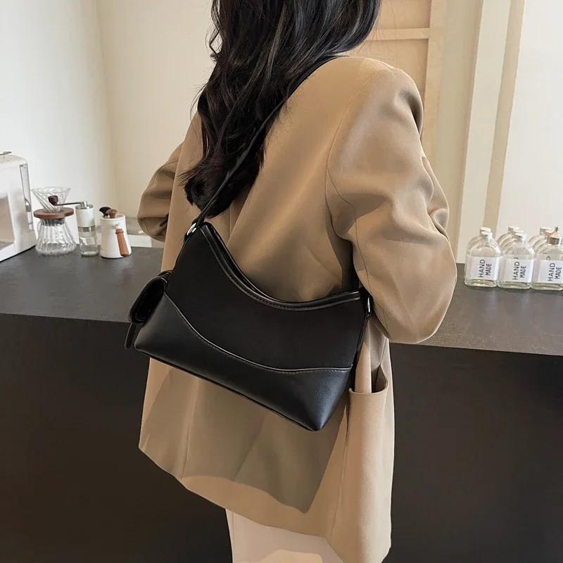 Сумка через плечо из искусственной замши и полиуретана в форме полумесяца, осенне-зимние новые стили, популярная модная сумка через плечо для женщин