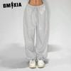 Hip Hop Retro Casual Pants Women Sports Sweatpants Loose Wide Leg Long Pants