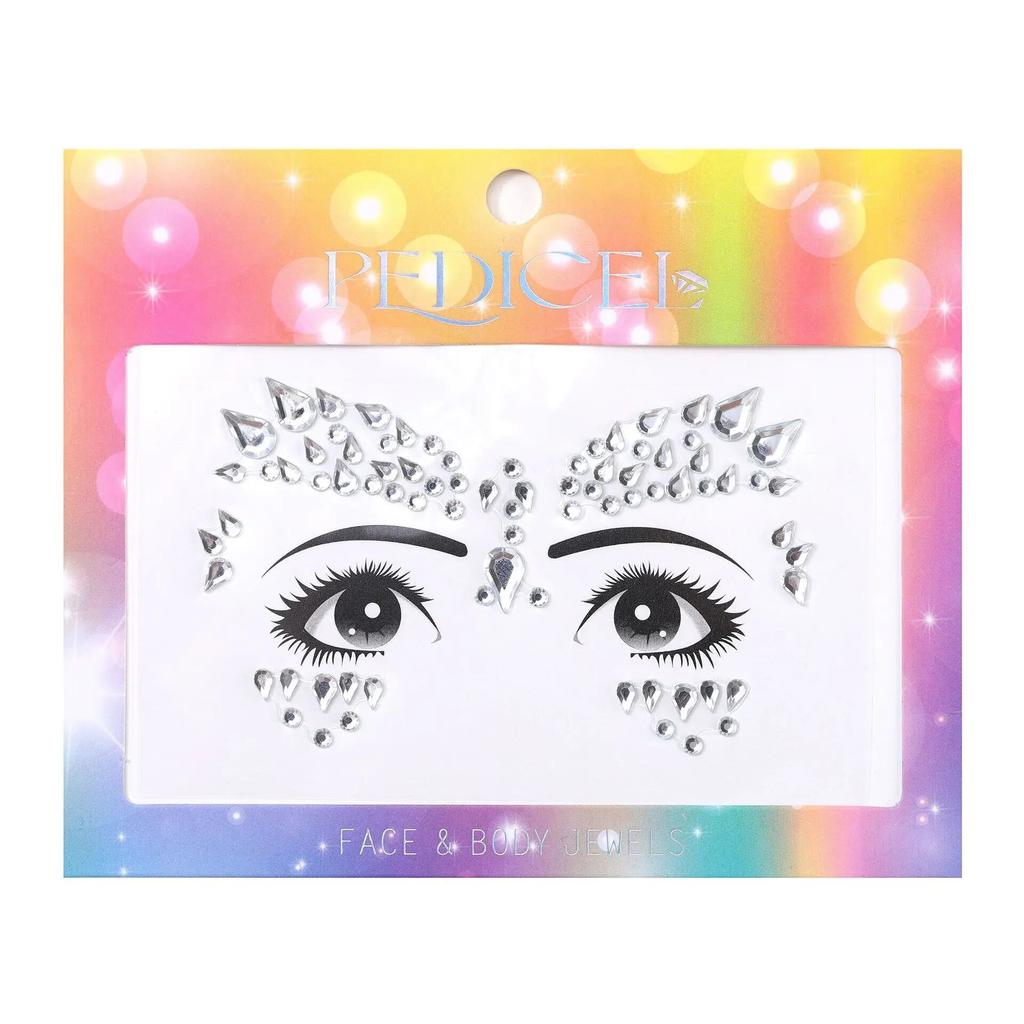 Colourful Kids Makeup Face Stickers Crystal Diamonds Gemstones Girls Women Holiday Glitter Party Self Adhesive Eye Face Tattoos